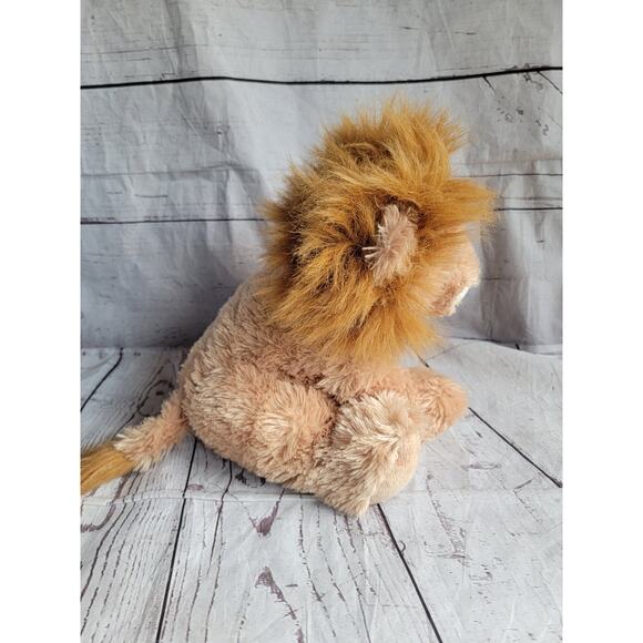 Lion Stuffed Animal Plush 10in Tall Aurora Soft Hard Nose - Picture 6 of 7